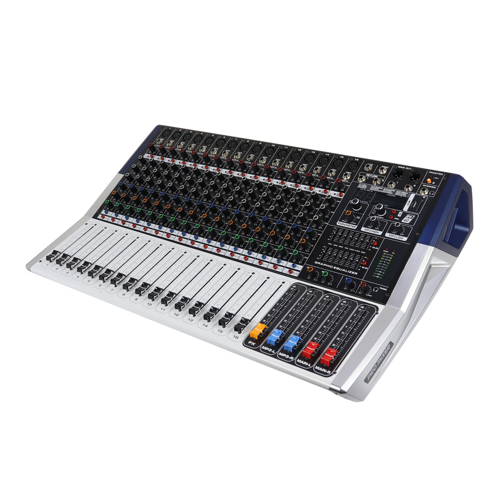 Audio Interface - 전문용 350W 16채널 금속 오디오 믹서