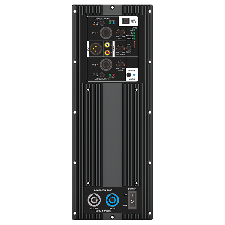 Class D Amplifier - MD 800와트 DSP 2채널 금속 파워