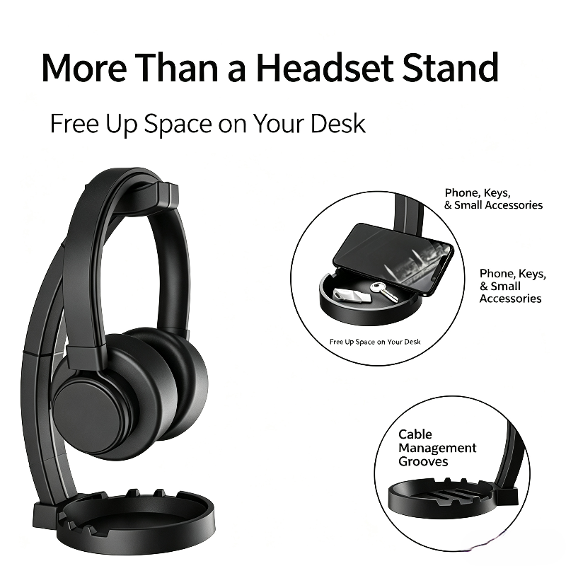 헤드폰 거치대, 수납 트레이 포함, 데스크탑용 헤드셋  - Headphone Parts 리뷰 및 가격