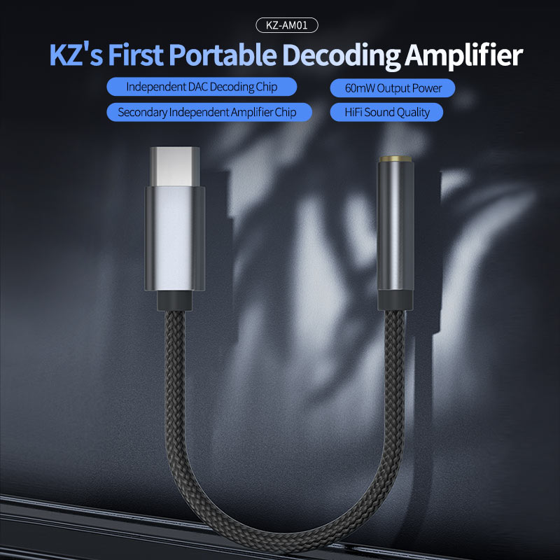 KZ AM01 타입-C-3.5mm 오디오 어댑터 케이블 - Audio Dac 리뷰 및 가격