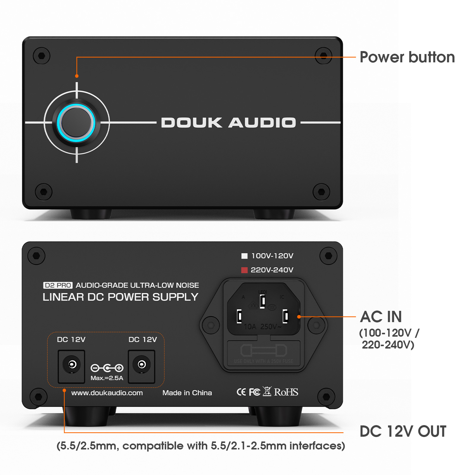 Douk Audio DC 12V 35W 규제형 선형 전 - Audio Dac 리뷰 및 가격